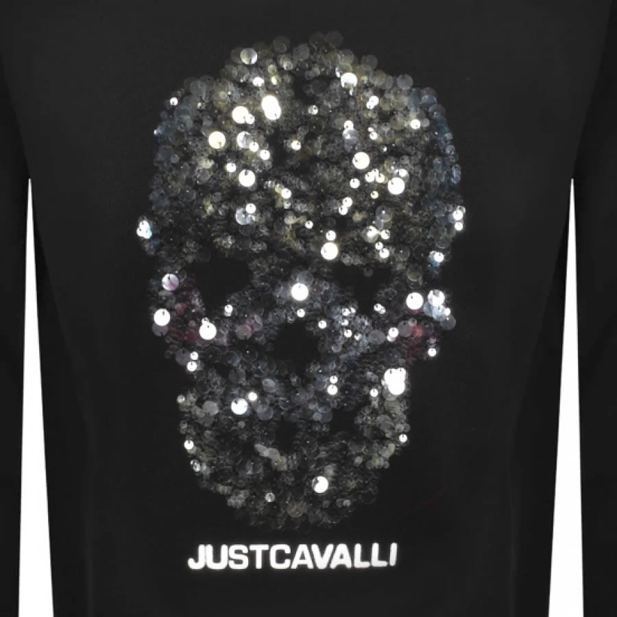 Alternative Image for ProductJust Cavalli Crew Neck Logo Sweatshirt Black3